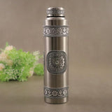 Stainless Steel Oxidised Worked Water Bottle 1000 ml | Durable, Leak-Proof, Easy Grip, Rust Free, Easy-to-Clean, Odour-Free Bottle with Secure Cap for School, Travel, Gym & Work (Silver)