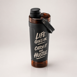 Premium Stainless Steel Insulated Protein Shaker Bottle | Leakproof Insulated Stainless Steel Shaker Cup | Base Storage and Twist On Fast Flow Lid | BPA-Free