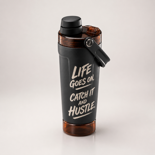 Premium Stainless Steel Insulated Protein Shaker Bottle | Leakproof Insulated Stainless Steel Shaker Cup | Base Storage and Twist On Fast Flow Lid | BPA-Free